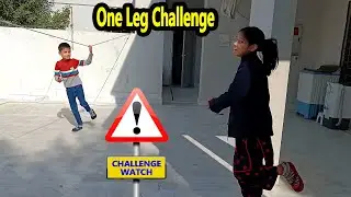 One Leg Run Catch Challenge Sherry VS Iqra  Kids Fun Game Happy New Year.