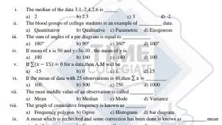 Business stats guess paper for class 12| commerce group| 2024