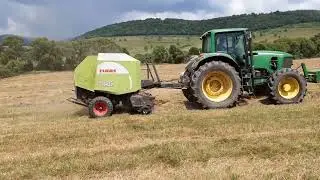 Hostovice - John Deere 7530 -- Claas rollant 350
