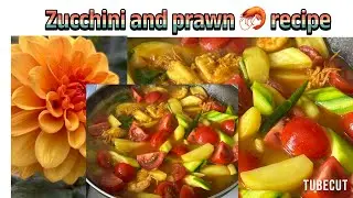 Zucchini recipe with potatoes 🥔 and prawn 🦐,Curry recipe,Zucchini recipe,prawns recipe,