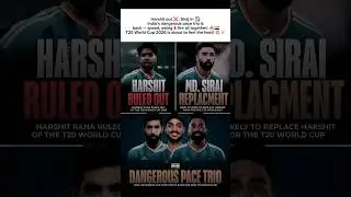 Harshit Rana OUT ❌ | Md Siraj IN ✅ | India&rsquo;s Dangerous Pace Trio for T20 WC 2026 🇮🇳🔥 | #shorts