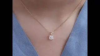 Asscher Cut Lab Diamond Solitaire Pendant
