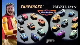 1990 Micro Machines Snap Backs Private Eyes ad Fastest Talker ad