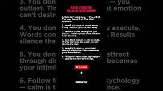 Dark Stoicism &mdash; Calm Is the Ultimate Power...