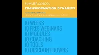 Transformation Dynamics |Thomas Wittig, WITTIGONIA, kicks off the summer briefing series
