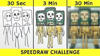 Drawing LOS HOTPOTSITOS in 30 sec, 3 min, and 30 min | Italian Brainrot | Fendraw
