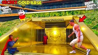 Franklin & Shinchan Search For The Most Secret Gold Base Ever in GTA 5 !