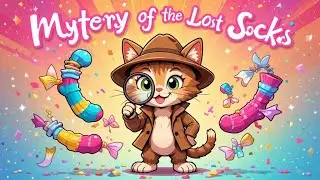 The Detective Cat and the Mystery of the Lost Socks- detective cat story, mystery of the lost socks.