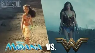 WONDER WOMAN Trailer Side-By-Side W/ MOANA