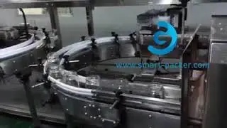Automatic food sauce jam bervage drink glass bottle jar clamp belt driven washing machine water wash