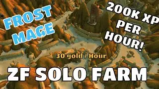 How to level up fast! ZF Graveyard Solo runs! LvL 42-52 | 40k-200k XP PER HOUR! 30g+/HR