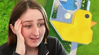 I built a house shaped like a duck in The Sims 4