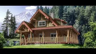 The Holloway - Handcrafted Stacked Log Home