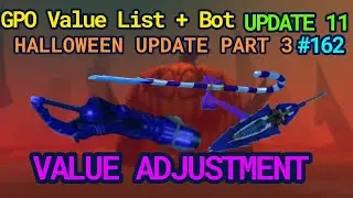GPO VALUE LIST #162 PRESTIGE WEAPON VALUE ADJUSTMENT! HALLOWEEN PART 3 UPDATE
