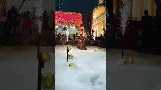 🔥 Royal Pyro Entry | Grand Wedding Entry | Cold Pyro Fire Effect ✨#youtubeshorts #shortsfeed