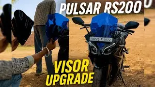 VISOR UPGRADE IN PULSAR RS200 🥵☠️🏍️ #motovolgger #rs200modified #pulsarrs200 #youtube