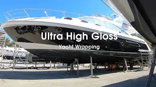 Luxury yacht wrapping Azimut 50, Mallorca, Spain