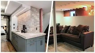 75 Beautiful Industrial Basement With Gray Walls Design Ideas #344 🟢