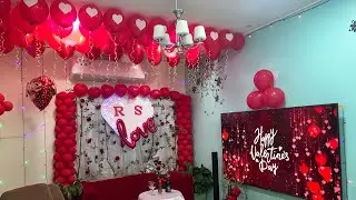 Balloon Decoration Ideas for Valentines Day | Balloon Decoration Ideas at Home|Happy Valentines Day