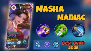 Masha Exp Lane Maniac!!/Masha best build and Emblem 2026!