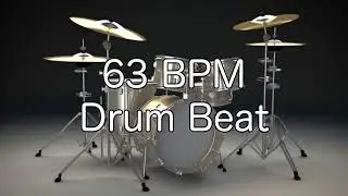 63 BPM Shuffle Drum Beat for Musical Practice
