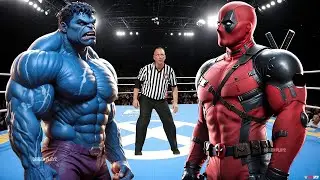BLUE HULK VS DEADPOOL - EPIC BATTLE