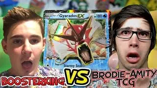 Pokemon Pack Battle Shiny Gyrardos EX Tin..VS.. Brodie-Amity TCG
