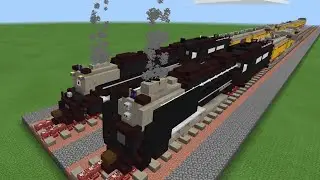 Minecraft Union Pacific 844 and 3985