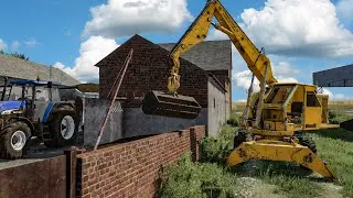 Погрузка ВЛАЖНОГО НАВОЗА экскаватором-упаковщиком Т-174 | FS 22