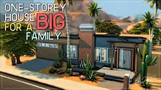 Дом для большой семьи👪│Строительство│One-storey house for a big family│SpeedBuild│NO CC [The Sims 4]