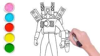 How to draw Titan Speakerman standing From Skibidi Toilet
