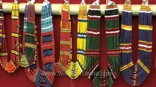 Multi coloured Naga bead tribal necklaces and accessories
