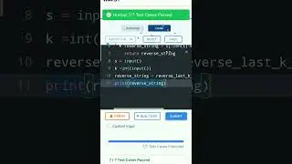 Reverse Last K Characters using python CCBP Nxtwave #coding #nxtwaveccbp #programming #python #viral