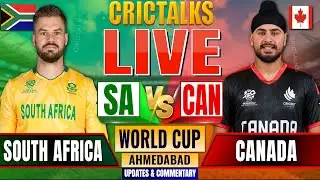 🔴 Live: SA vs CAN, World Cup, Cricket Live Match Today Score Commentary, South Africa v Canada