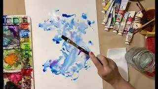 Abstract Lotus Painting I Watercolor Painting Tutorial I SinghrohaArt