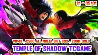 Temple Of Shadow TCGame Private — VIP48, 200 млн золота, подарочный набор All Ninja x500, полное ...