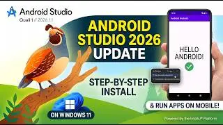 How to install Android Studio Quail on Windows 11 [ 2026 Update ] Run Android Apps on Mobile Phone