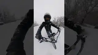 drifting & donuts in snow on my wired predator ebike (6000watts)dualmotors😎