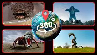 VR 360&deg; - Found 61 & 67 Meme Monsters on Google Earth &mdash; TOP 4 Unexplained Creatures