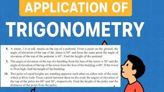 Ncert 10th exercise 9.1 question number 8,9and 10 application of trigonometry 