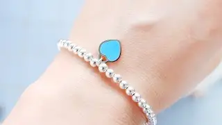 실버 하트 팬던트 팔찌 만들기 / beads bracelet making tutorial