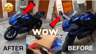 How to install 10r mirror in r15 at home ✅      #viralvideo #trending #youtubeshorts #feedshorts