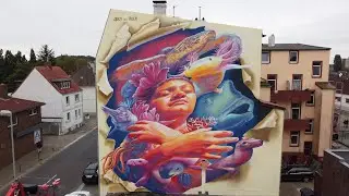 Mural in Wilhelmshaven from Adry del Roc&iacute;o