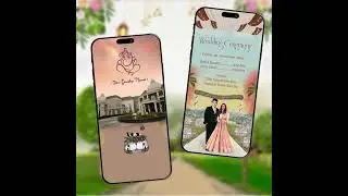 Digital Wedding Invitation Video | Online Animated Video Invitation Maker | AI- 1340