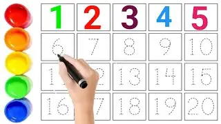 12345 Numbers drawing|1to100 counting| Learn to number12345|Kids rhymes| One, Two| Gint