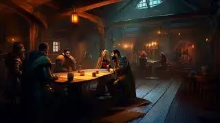 The Tavern. DnD atmosphere with ambient sounds and music. D&D inn scene with bard music.