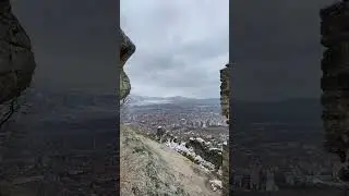 Marcos Towers, Markovi Kuli, Prilep, North Macedonia.Motorbike travel, December 9,2023. Keti & Dany