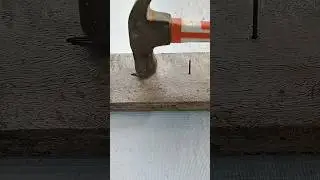 Here's a trick for bending nails that go through wood #shorts #diy #tools #woodworking #craft