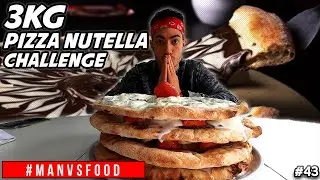 MANGIO 3KG di PIZZA NUTELLA Challenge   Cheat Day ITA | MAN VS FOOD