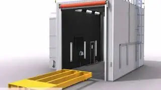 Sand blasting room surface cleaning